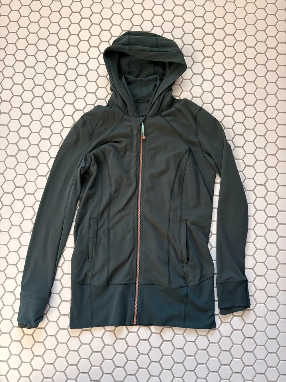 Lululemon Forest Green Hooded Zip-Up Jacket